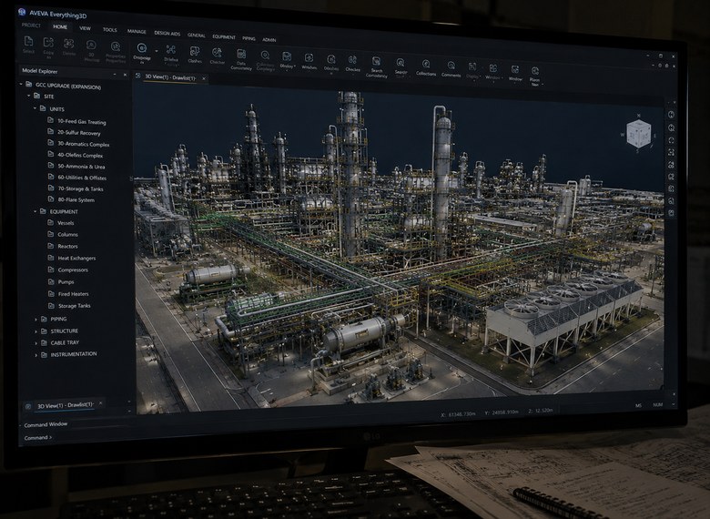 Gas chemical complex upgrade 3D engineering model